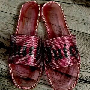 Juicy bling slides size 10